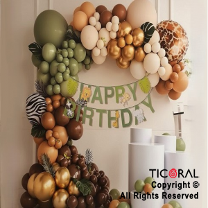 SET DE GLOBOS ARCO XL SAFARI 72 UNIDADES (U23-242)